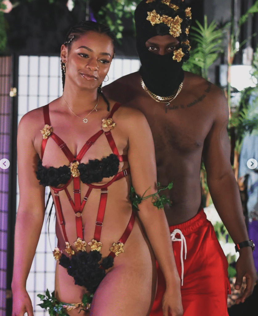 Models @taylor_sb13 and @fpnrio_ walking the runway at the Short Model Syndrome fashion show wearing bold floral designs by Sincerely Xo.Morales at The Hub 954, photographed by @cmbcstudio.
